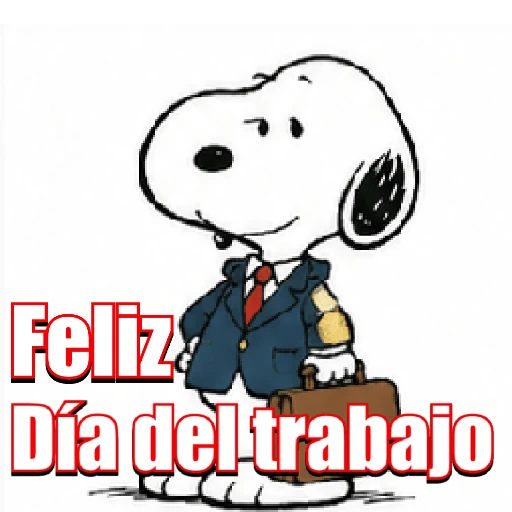 Snoopy Día del trabajo 💼👷🏻🧑🏻‍✈️