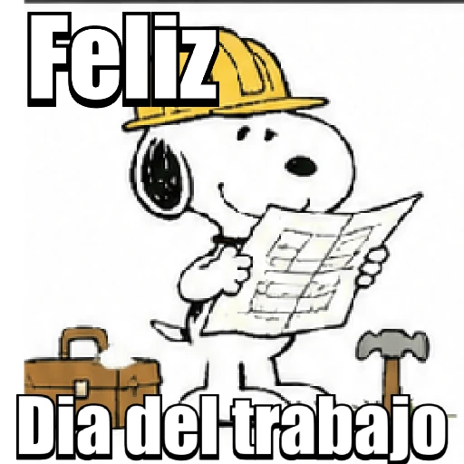 Snoopy Día del trabajo 💼👷🏻🧑🏻‍✈️