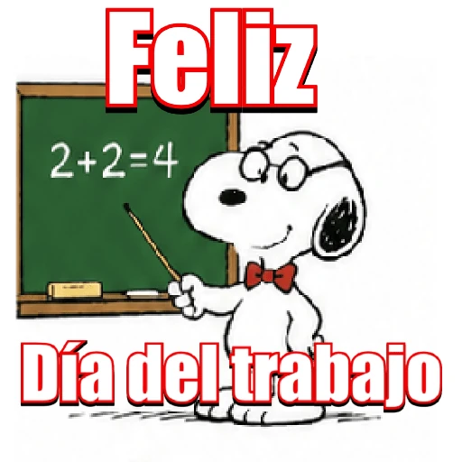 Snoopy Día del trabajo 💼👷🏻🧑🏻‍✈️