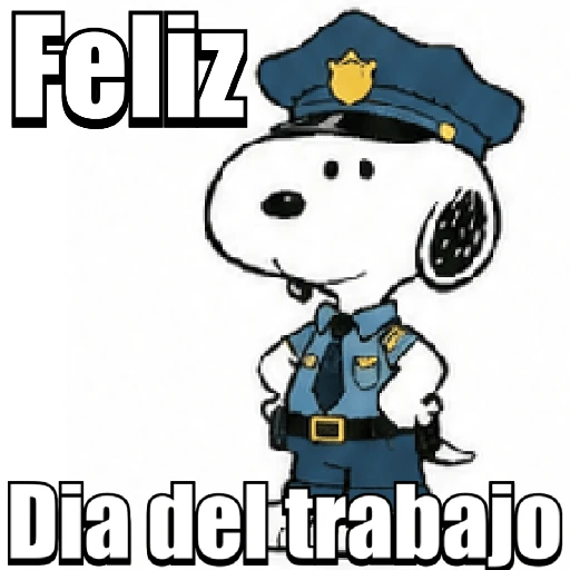 Snoopy Día del trabajo 💼👷🏻🧑🏻‍✈️