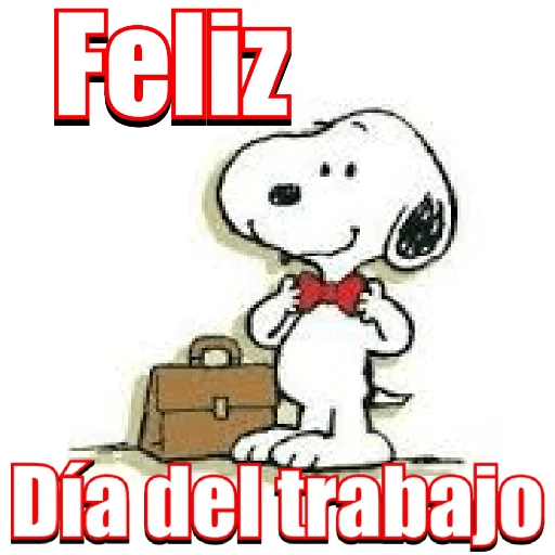 Snoopy Día del trabajo 💼👷🏻🧑🏻‍✈️