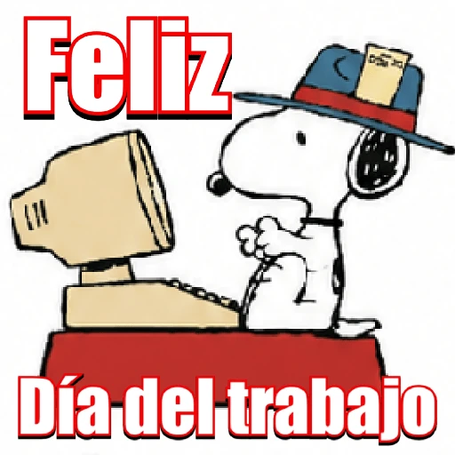 Snoopy Día del trabajo 💼👷🏻🧑🏻‍✈️