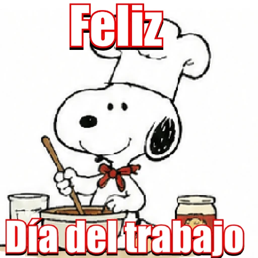 Snoopy Día del trabajo 💼👷🏻🧑🏻‍✈️