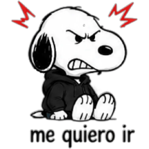 Snoopy enojado 🐾😡