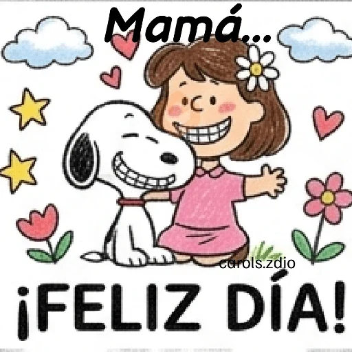 Día de las Madres Snoopy 💐🌷