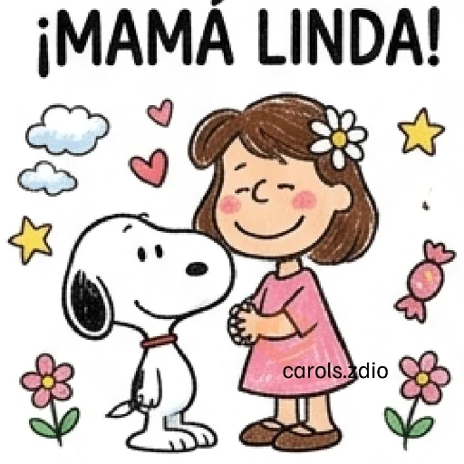 Día de las Madres Snoopy 💐🌷