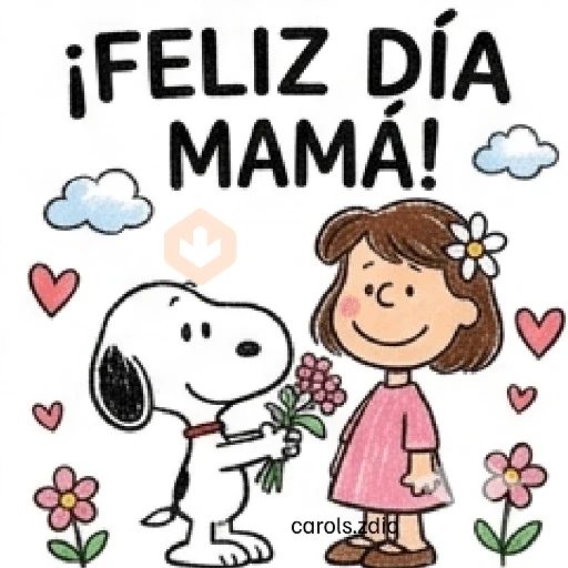 Día de las Madres Snoopy 💐🌷