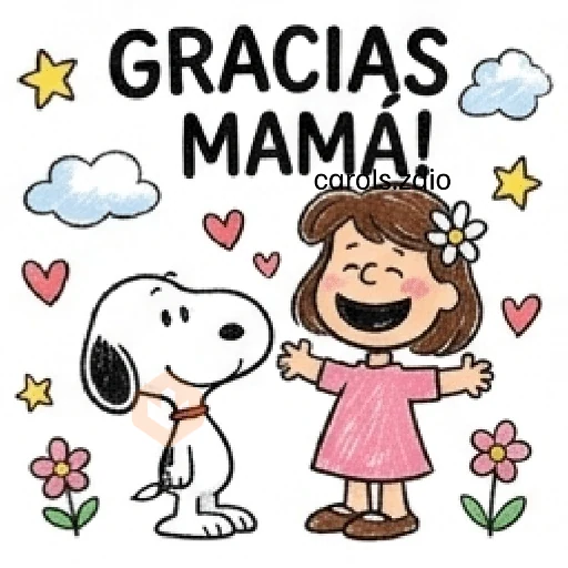 Día de las Madres Snoopy 💐🌷