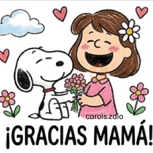 Día de las Madres Snoopy 💐🌷