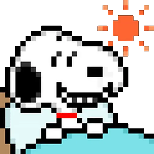 Snoopy pixel animado U⁠^⁠ｪ⁠^⁠U
