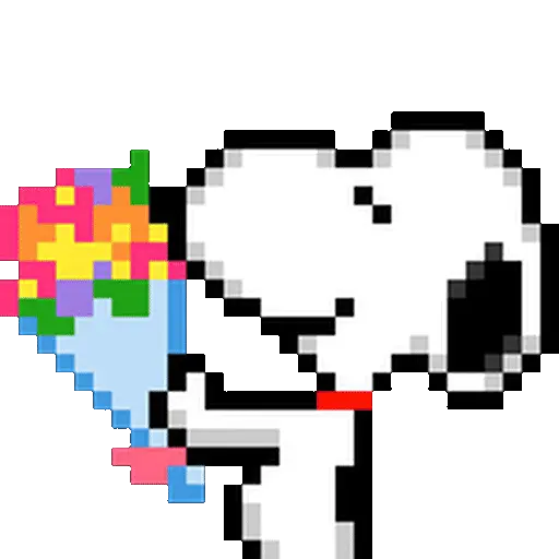 Snoopy pixel animado U⁠^⁠ｪ⁠^⁠U