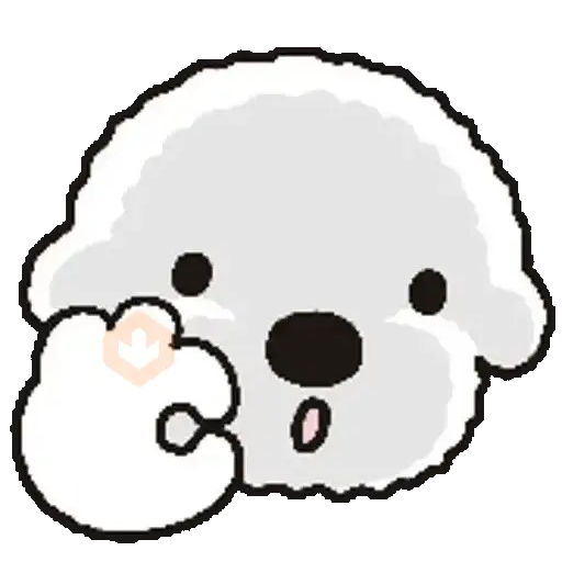 Emoji Perrito Blanco Animado 🐶 sticker 16