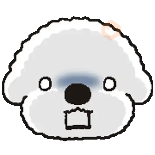 Emoji Perrito Blanco Animado 🐶 sticker 15