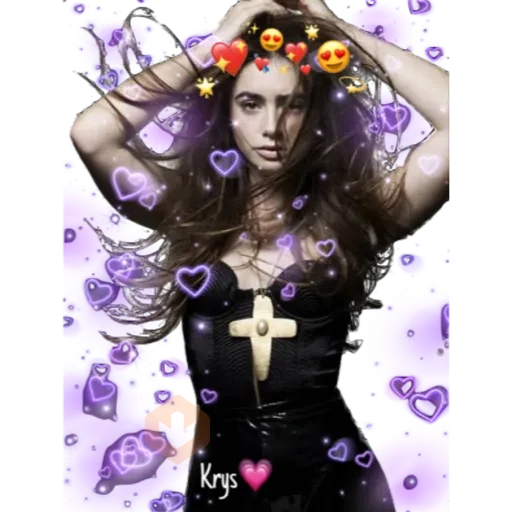 Lily Collins (By 𝓚𝓻𝔂𝓼) sticker 15