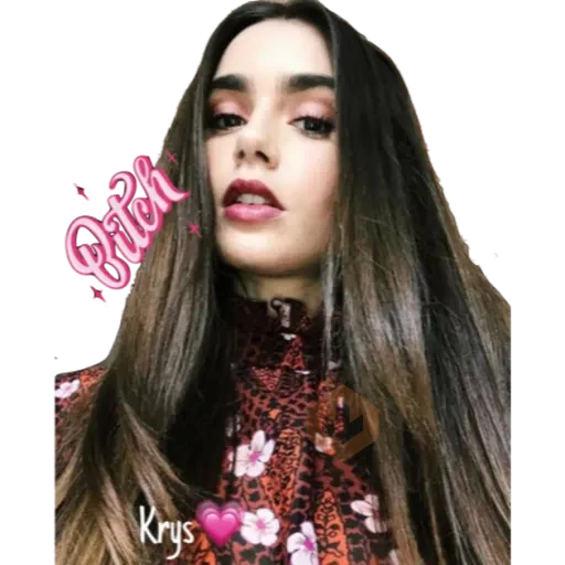 Lily Collins (By 𝓚𝓻𝔂𝓼) sticker 16