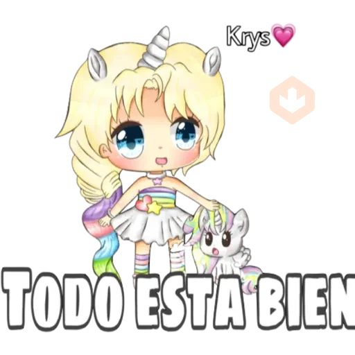 Unicorn girl 🦄💕 sticker 13