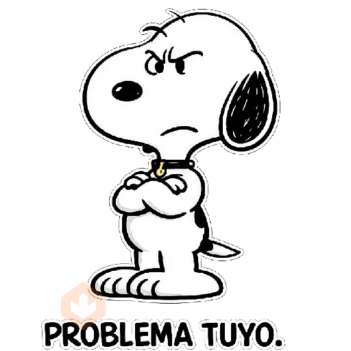 Snoopy enojado 🐾😡 sticker 12