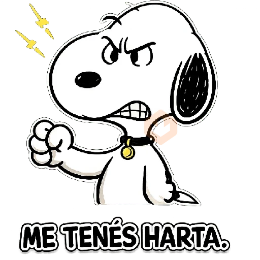 Snoopy enojado 🐾😡 sticker 14
