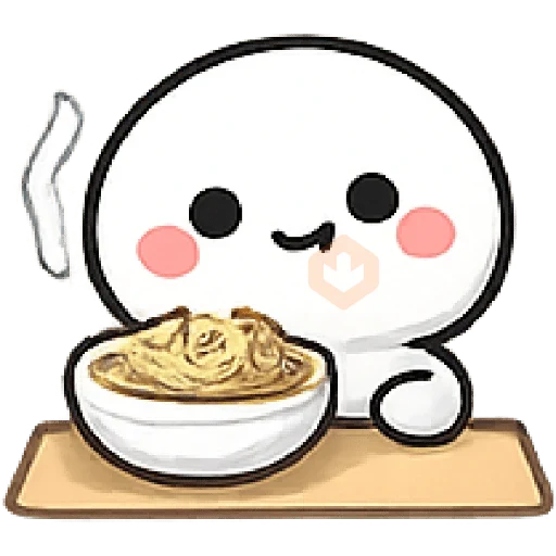 pentol putih emoji gemoy sticker 14