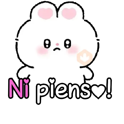 Bunny cute texto para chat 🐇💬 sticker 11