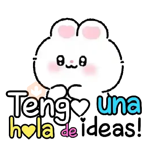 Bunny cute texto para chat 🐇💬 sticker 16