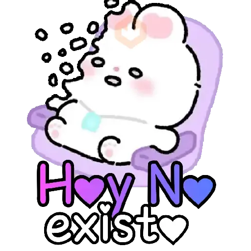 Bunny cute texto para chat 🐇💬 sticker 23