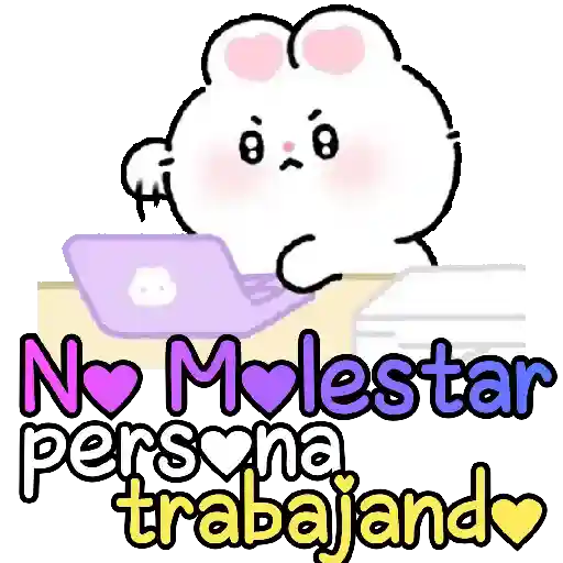 Bunny cute texto para chat 🐇💬 sticker 22