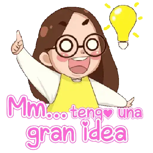 Niña kawai con texto 🌈🎀✨ sticker 25