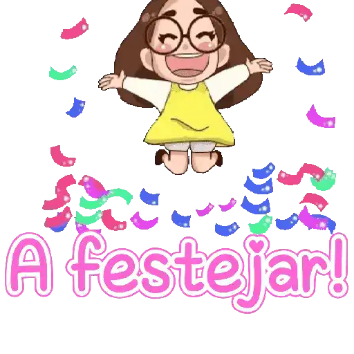 Niña kawai con texto 🌈🎀✨ sticker 16