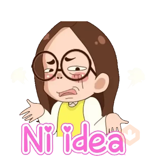 Niña kawai con texto 🌈🎀✨ sticker 21