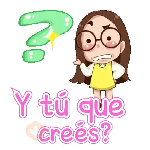 Niña kawai con texto 🌈🎀✨ sticker 12