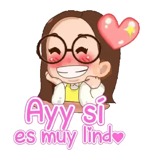 Niña kawai con texto 🌈🎀✨ sticker 11