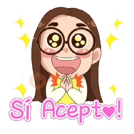 Niña kawai con texto 🌈🎀✨ sticker 24