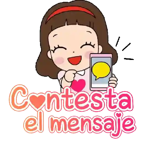 Niñita para el chat con texto💬 sticker 27