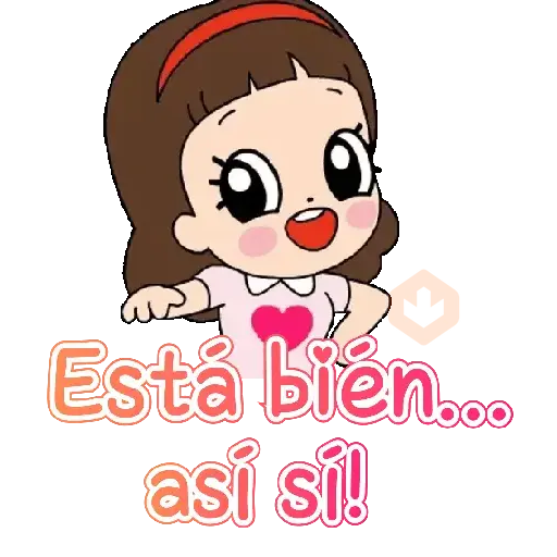 Niñita para el chat con texto💬 sticker 17