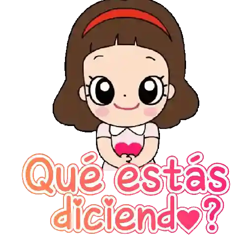 Niñita para el chat con texto💬 sticker 13