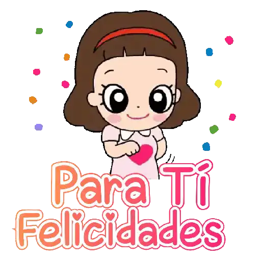 Niñita para el chat con texto💬 sticker 19