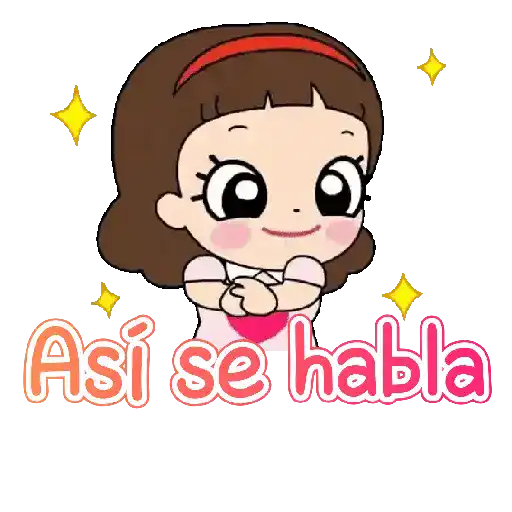 Niñita para el chat con texto💬 sticker 23