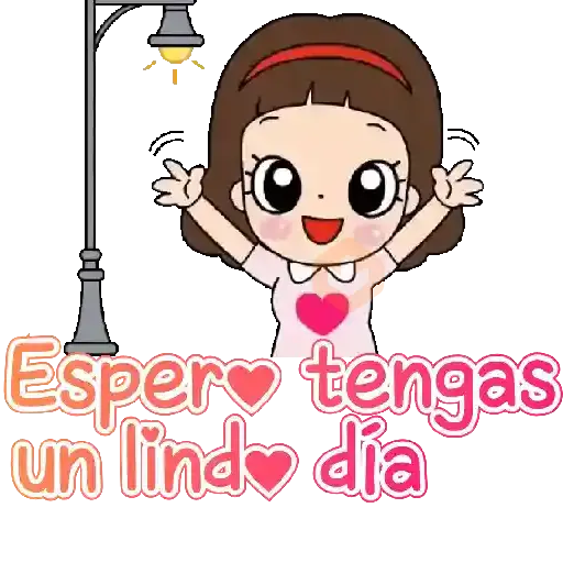 Niñita para el chat con texto💬 sticker 14