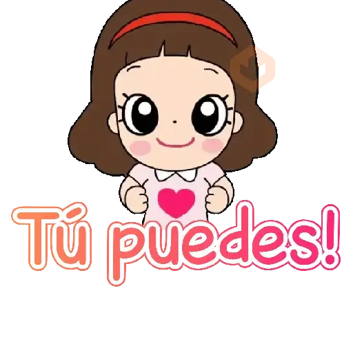 Niñita para el chat con texto💬 sticker 15