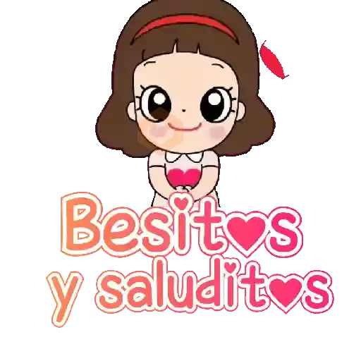 Niñita para el chat con texto💬 sticker 26