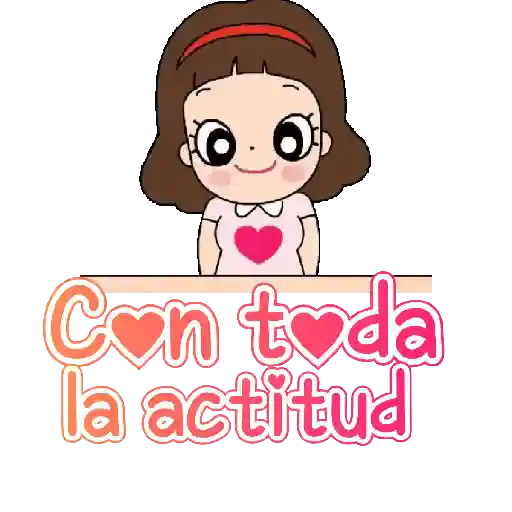 Niñita para el chat con texto💬 sticker 25