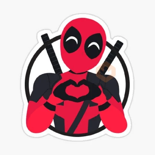 spiderman deadpool sticker 11