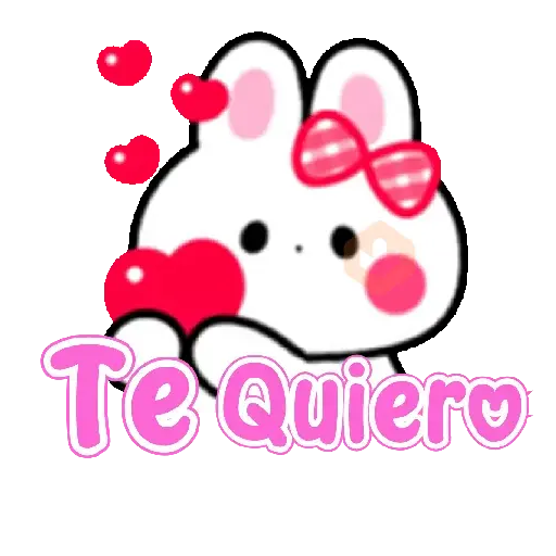 Conejito Kawaii con texto🐇💬✨🌈 sticker 11