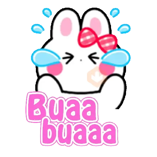 Conejito Kawaii con texto🐇💬✨🌈 sticker 14