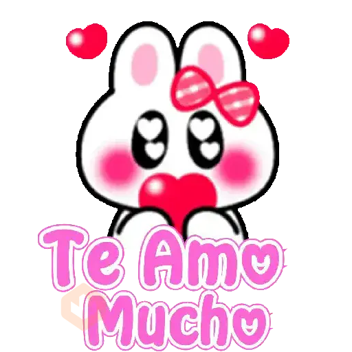 Conejito Kawaii con texto🐇💬✨🌈 sticker 12