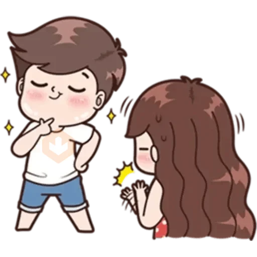 Pareja de Amor Chibi ❤️🌈✨ sticker 22