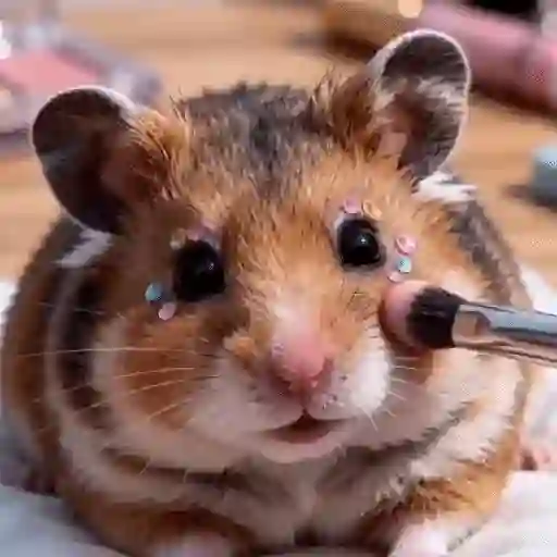 💄 Hamster Maquillándose 🎀💅 sticker 15