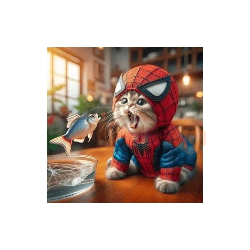 Gato homem aranha sticker 17