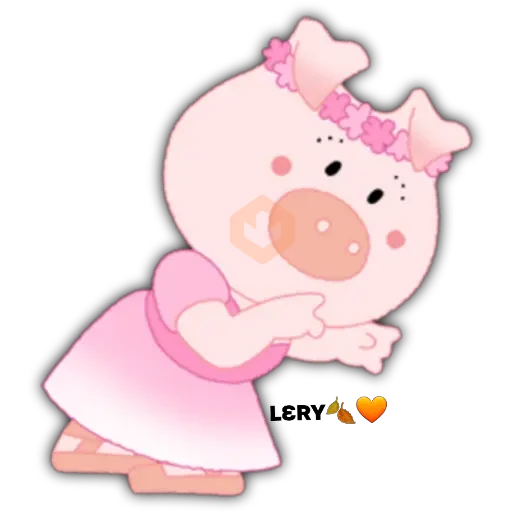 Pig Rose Cute🐷🐽 sticker 13